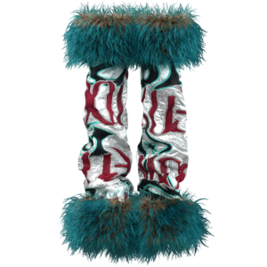 Faux-Fur With Embroidery Leg Warmers