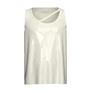 Textured Tank Top With Asymmetrical Opening
